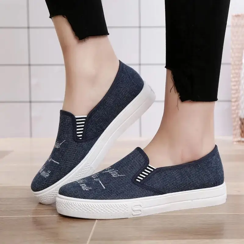 Women Shoes Denim Height Increased Shoes