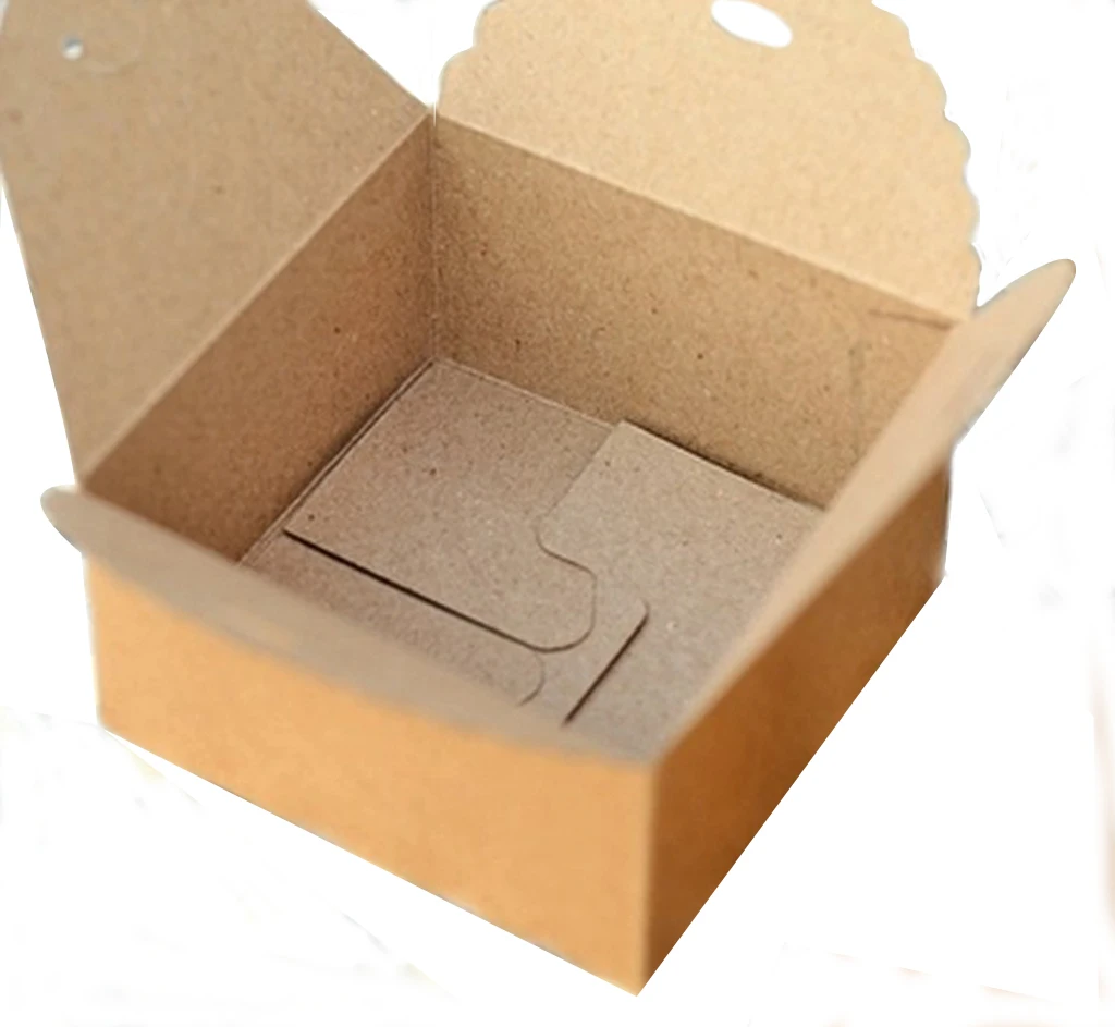 12PCS Craft Kraft Paper Boxes Wedding Party Gift Packaging For Cake Cookies