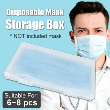 

Portable Disposable Mask Storage Box Dust-Proof Holder Case Plastic Pollution-Free Anti-Dust Container Stationery Organizer