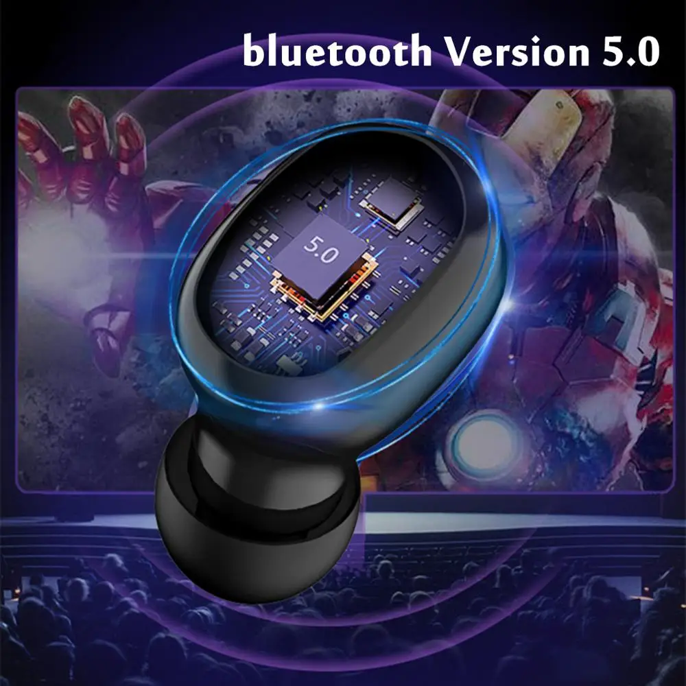 New G6s Bluetooth Headset 8D Stereo Wireless Headphone Mini Wireless earbuds with 3500 mAh Power Headset for iPhone X XR Samsung