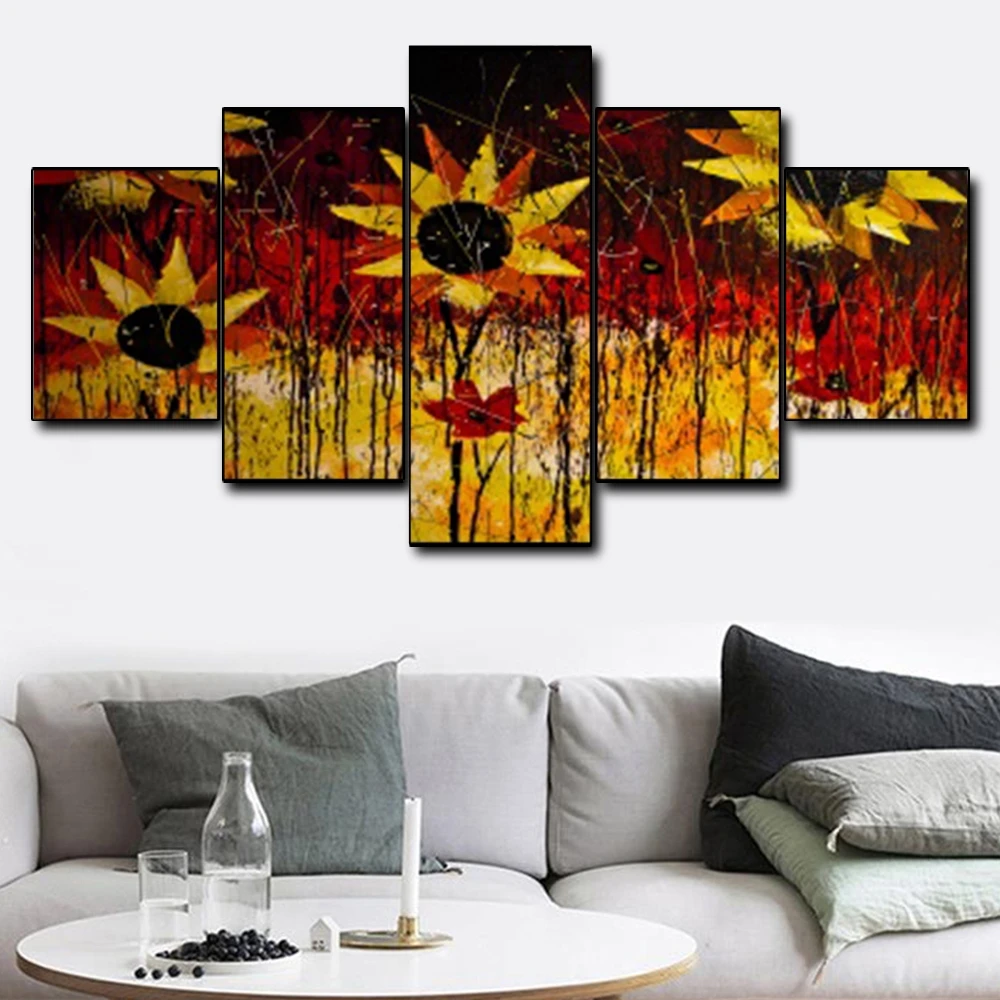 Canvas Art Oil Painting Sunflower mural style Art Poster Picture Wall Decor Modern Home Decoration For Living room Office Canvas Art Oil Painting Sunflower mural style Art Poster Picture Wall Decor Modern Home Decoration For Living room Office