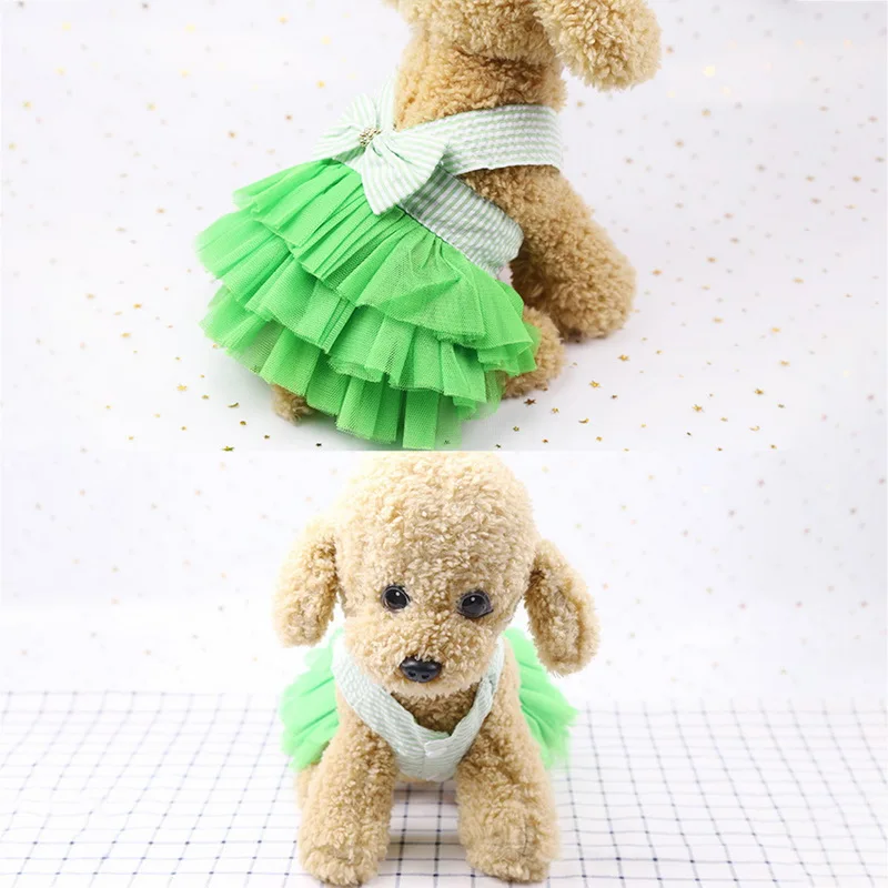 Kawaii летнее платье Одежда для домашних животных маленьких свадебных платьев юбка