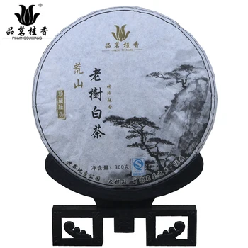 

China Fuding White Tea cake 300g High Mountain Old Long Brow Old White Tea Cake Organic green tea