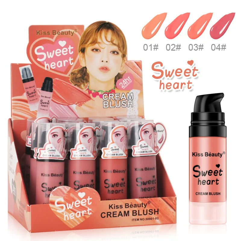 

4 Colors Liquid Blush Makeup Face Rouge Make Up Professional Natural Cheek Blusher Long Lasting Brand Peach Cosmetic