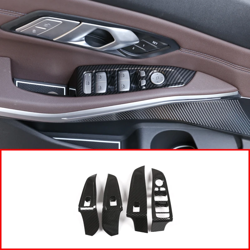 For Bmw 3 Series G20 G28 20192020 Left Hand Drive Abs Carbon Fiber Car Window Lift Button Frame