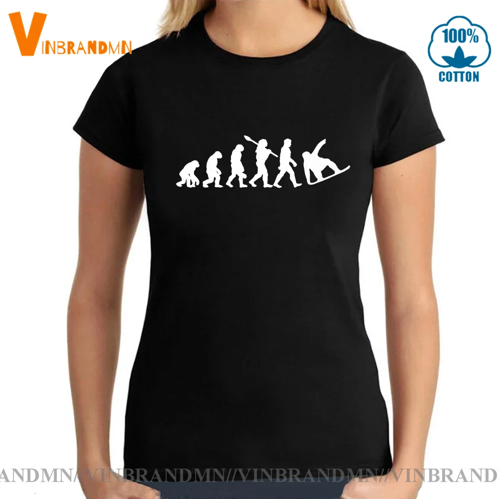 Maglietta Da Snowboard Invernale Maglietta Da Snowboard Evolution Snowboarder Sports Jump Abbigliamento Stile Libero Maglietta A Maniche Corte Donna