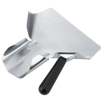 

Stainless Steel corn Scoop French Fry Bagger Shovel Utility Serving Scooper For Snacks, Desserts, Ice, & Dry Goods Single Han