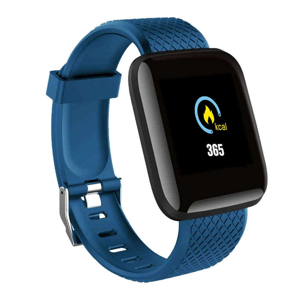 Смарт-часы D13 для мужчин, кровяное давление, водонепроницаемые, умные часы для женщин, монитор сердечного ритма, фитнес-трекер, спортивные часы для Android IOS - Цвет: blue