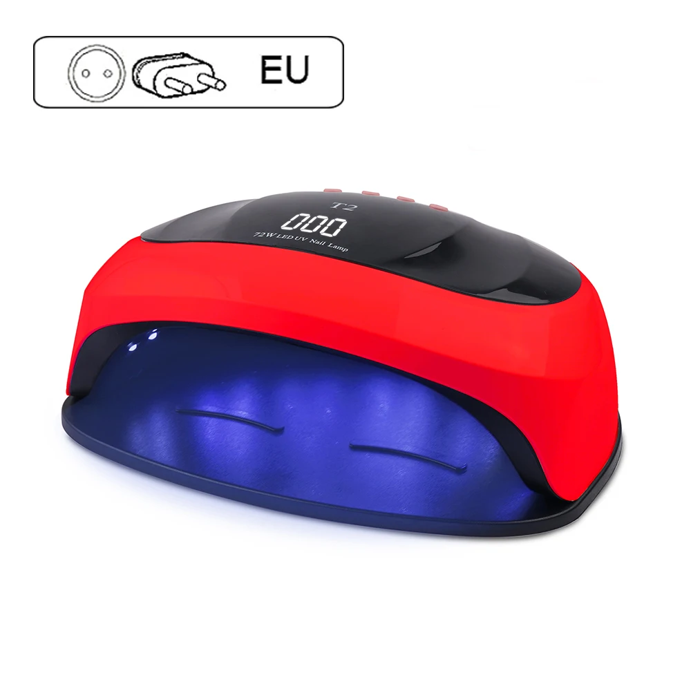 EU Plug Лампа для сушки ногтей УФ лампа для сушки двух рук 72 Вт УФ Led 36 светодиодов Лампа для отверждения УФ-гель для ногтей Маникюрный Инструмент - Цвет: EU Plug