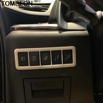 

TOMEFON For Toyota Alphard Vellfire 2016 2017 2018 Front Hedlight Control Button Switch Cover Trim Accessories ABS Carbon Fiber