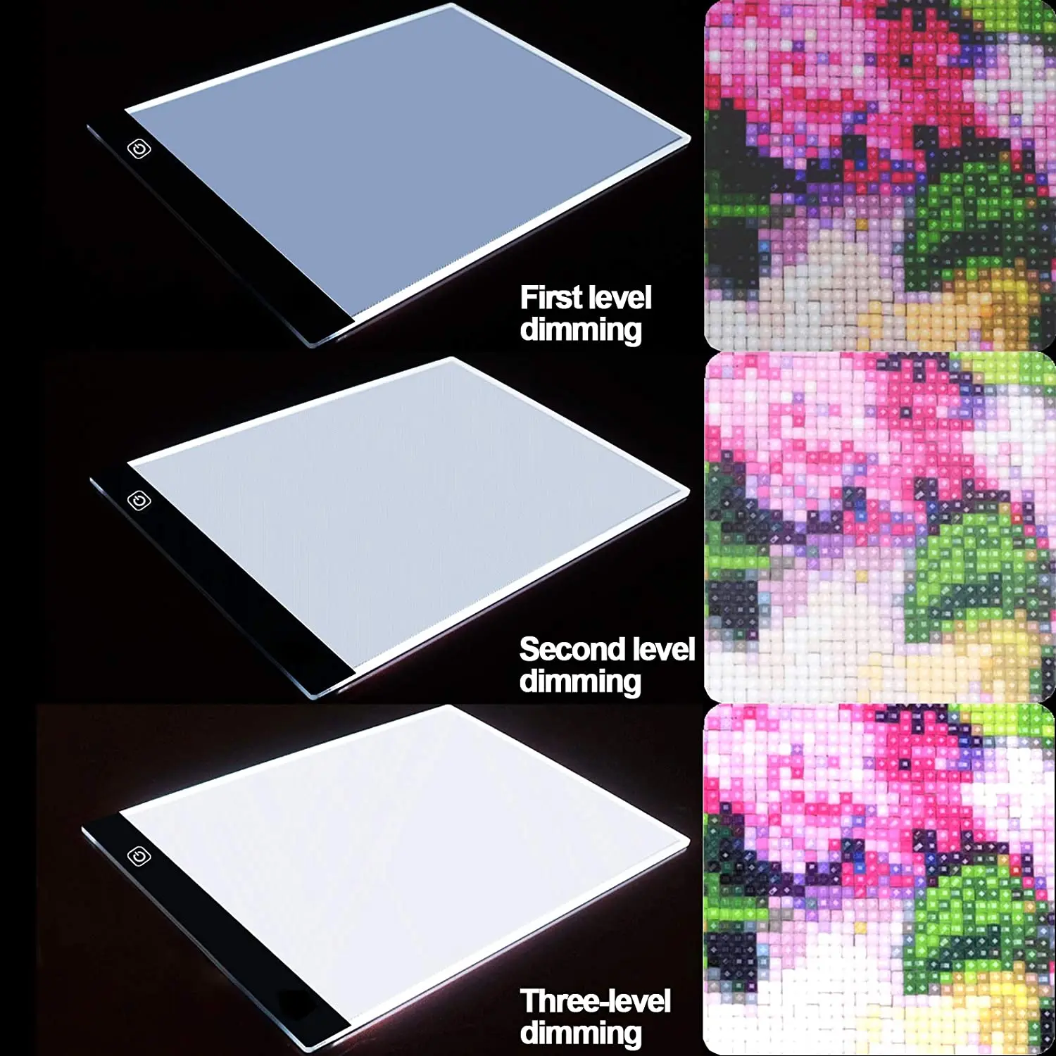 Diamonds Painting A4 LED Light Pad Kit, 5D Diamond Painting Accessories  Tool Kit Full Diamond For Adults And Kids, Supplies Includes Storage Case,  Pen