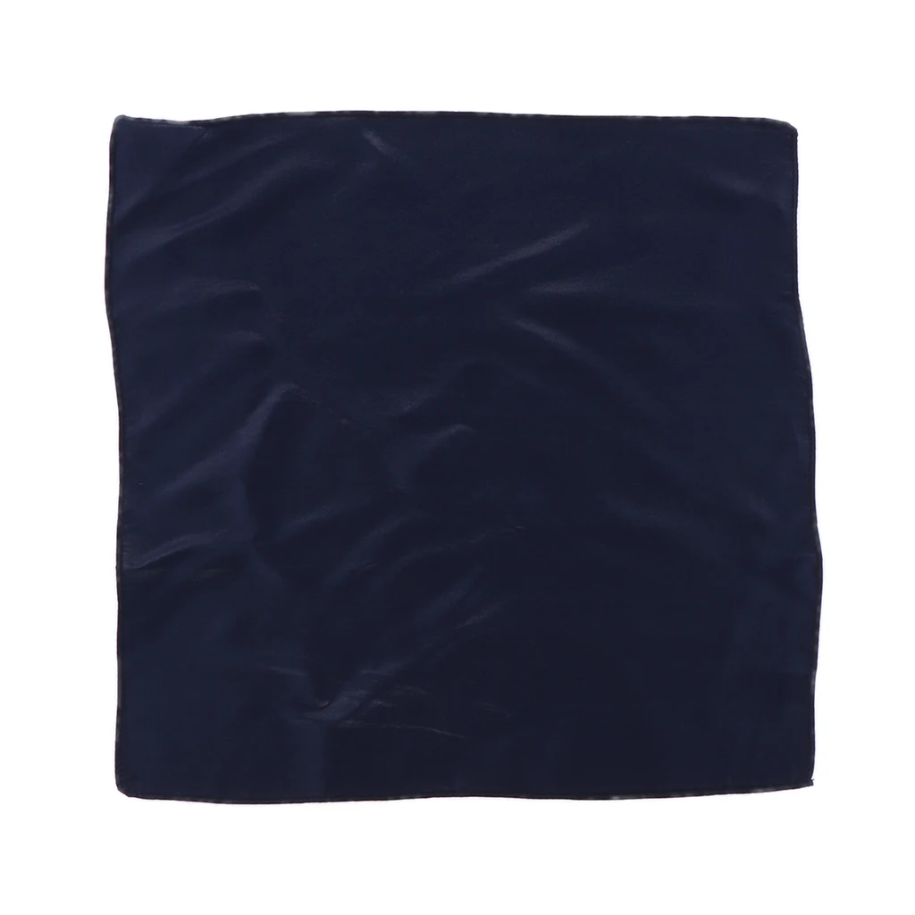 Men’s Gentle Pure Mulberry Silk Pocket Square Plain Solid Handkerchief Variety Colors 