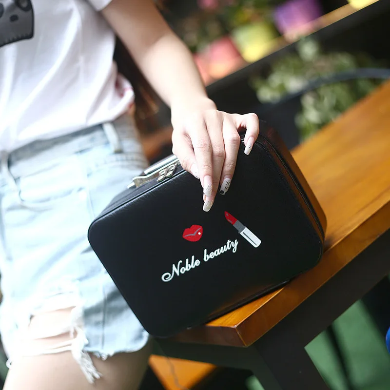 

Female Cosmetic Bag 2017 New Style Korean-style Handbag Purse Storage Box Cute WOMEN'S Bag