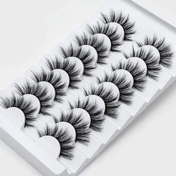 

8 Pairs lashes Natural long 3D Faux Mink Eyelashes Thick HandMade Full Strip Lashes Volume Soft Mink Lashes False Eyelashes
