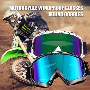 

Dustproof Racing Goggles Glasses Racing Goggles Glasses Universal DH Motocross Glasses Road Dirt Waterproof Fog TPU PC Pratical