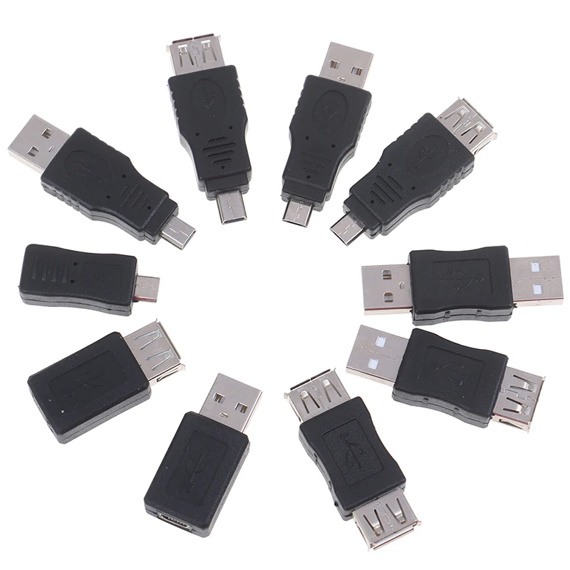 10 шт. OTG USB мужчина к женскому Micro USB мини-адаптер конвертер USB адаптер гаджеты