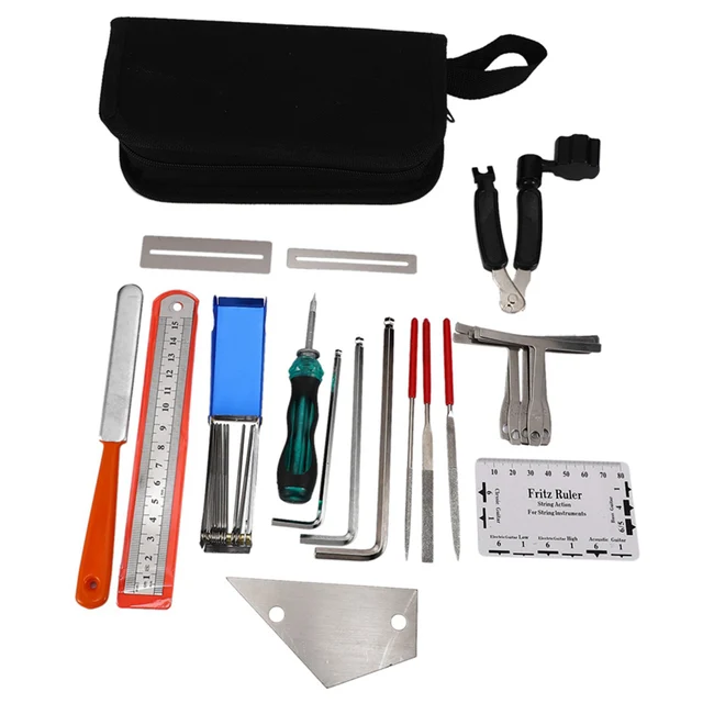 Guitar Tool Kit Repairing Maintenance Tools String Organizer String Action Ruler Gauge Measuring Tool Guitar  Accessories