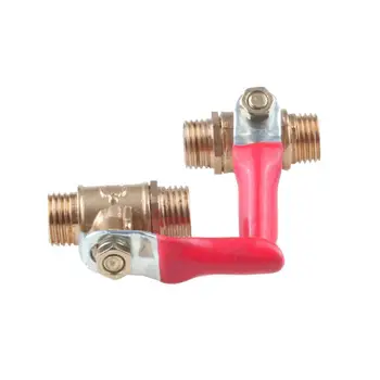 

Red handle Valve Hose Barb Inline Brass Water Oil Air Fittings Ball Pipe Fuel Gas Valve Line Shutoff R0Q8