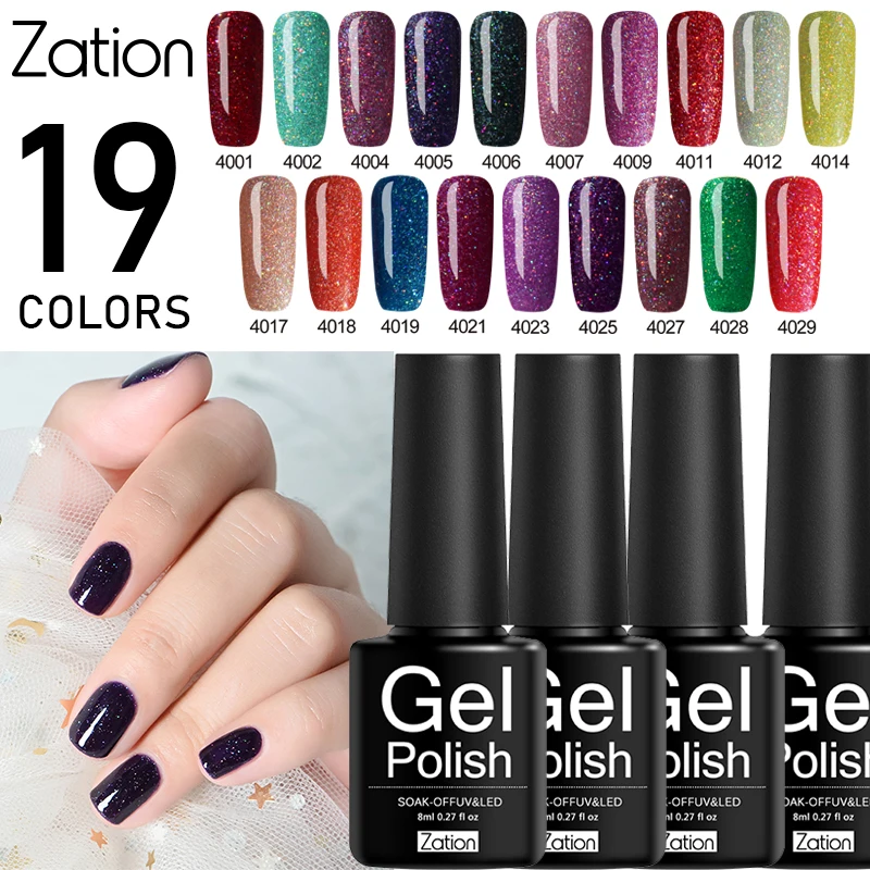 

Zation Nail Gel Polish Top Primer Hybrid Neon Nail Varnish For Manicure Soak Off UV Gel Hybrid Lacquer