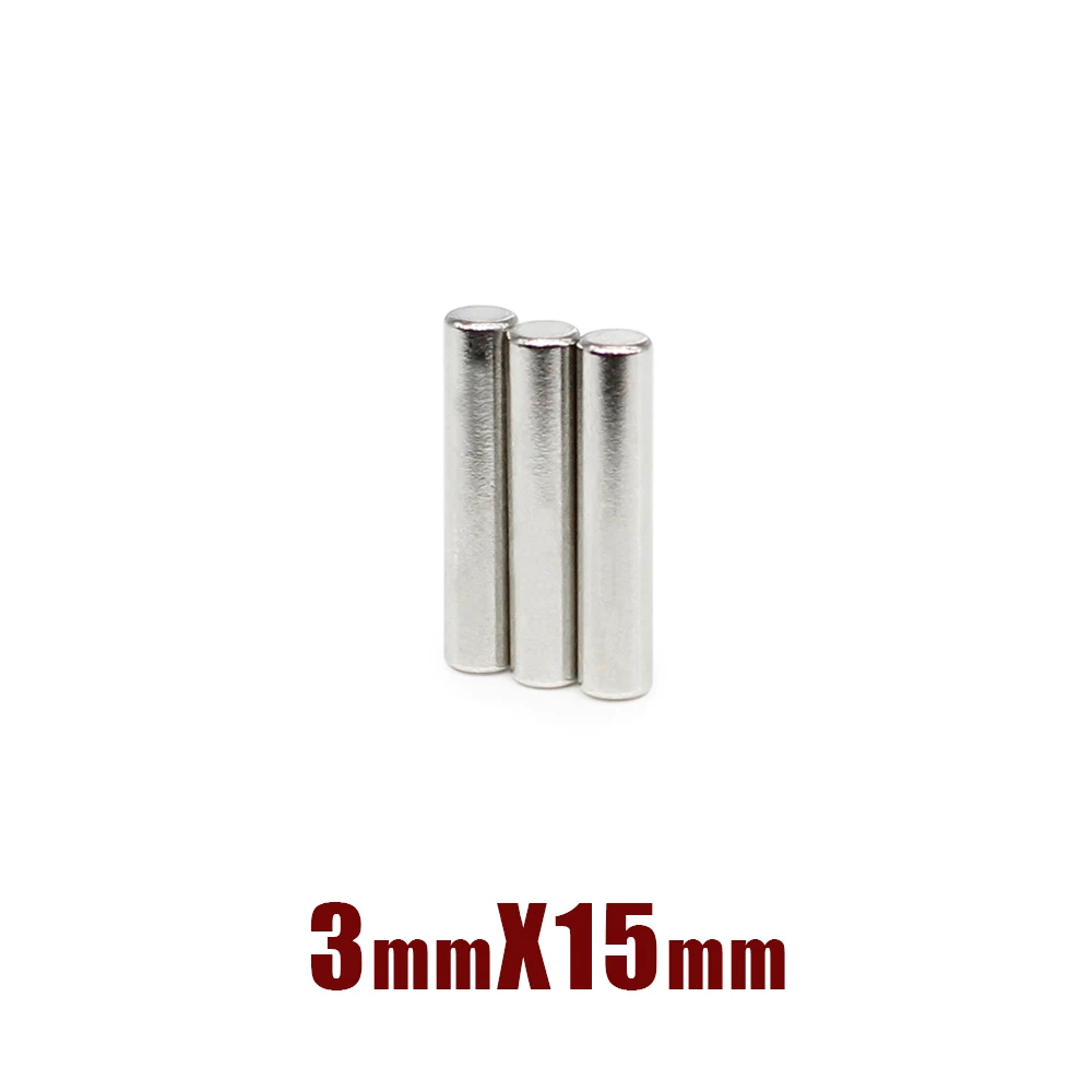 Springs 20/50/100/200/500PCS 3x15 Powerful Strong Magnetic Magnets Disc 3mmx15mm Small Round Permanent Neodymium Magnets 3x15mm 3*15 mm Wood Glue