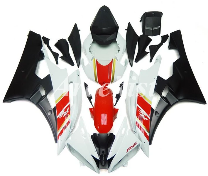 Литьевая форма) ABS мотоцикл Полный обтекатели комплект для YAMAHA YZF-R6 2006 2007 06 07 Кузов Набор красный черный белый