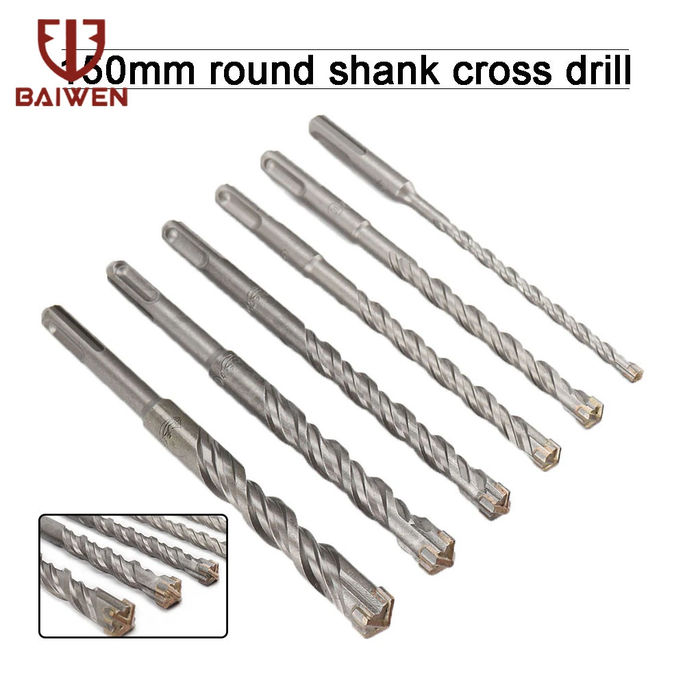 SDS Plus 150mm Masonry & Concrete Hammer Drill Bit 4 Flute Design Bit Dia 6-16mm Rotary Hammer BIt Set Fits Bosch & Hilti Plus SDS Plus 150mm Masonry & Concrete Hammer Drill Bit 4 Flute Design Bit Dia 6-16mm Rotary Hammer BIt Set Fits Bosch & Hilti Plus