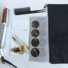 Серебристый 2 в 1 выпрямитель для волос и бигуди выпрямители для мульти укладки волос с светодиодный светильник мерцающий утюжок для волос