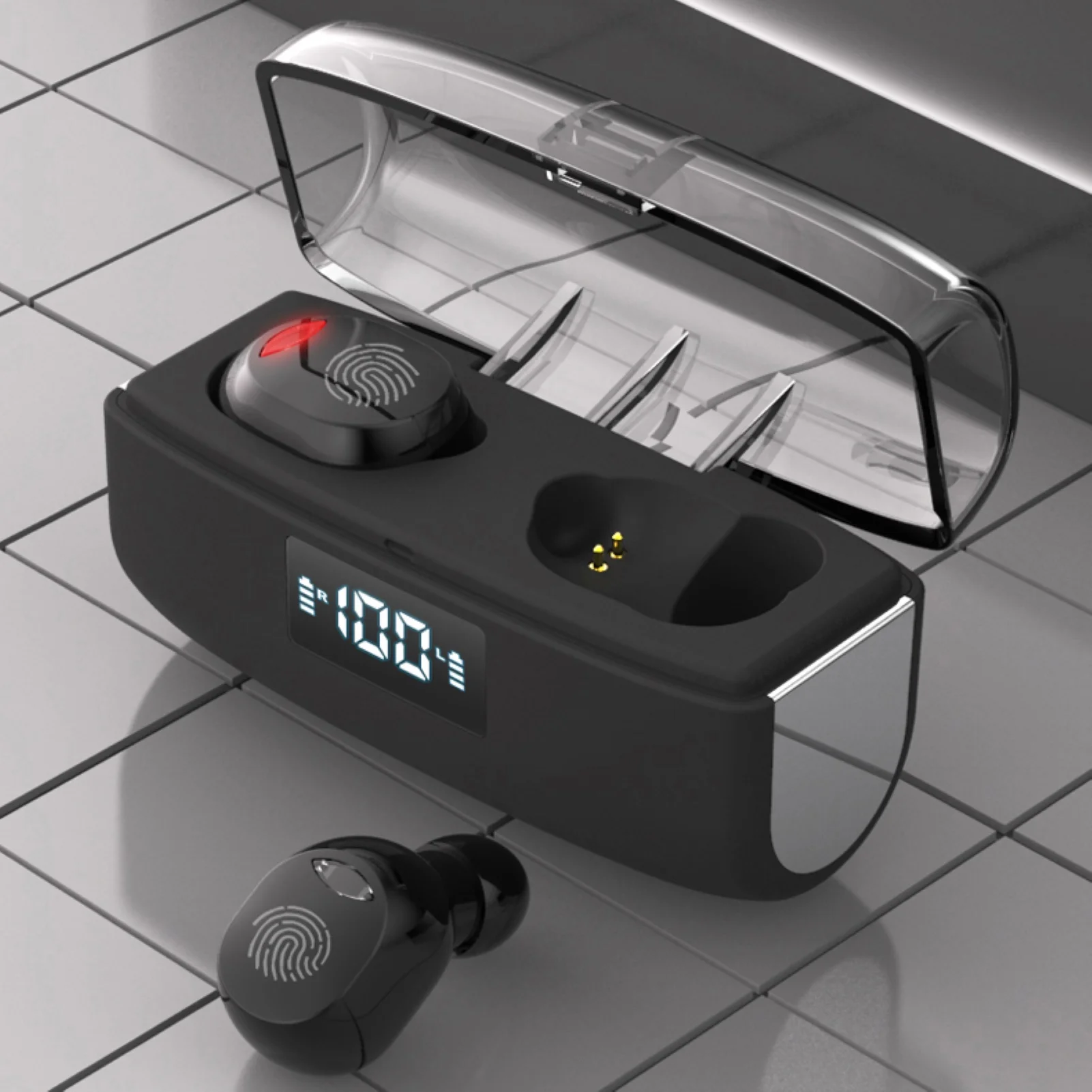 W12 Waterproof Noise Reducing Bluetooth V5 0 HiFi Wireless Headset Earphone