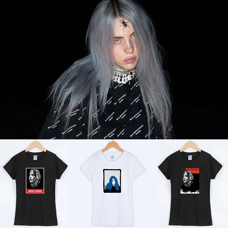 

Billie Eilish T-Shirt 2020 New Women Clothing Kpop Tops Tees Fashion T Shirt Casual O-Neck Short Femme Unisex Hip Hop TShirt
