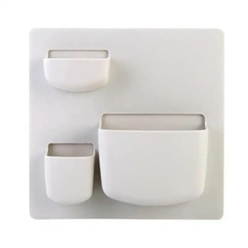 B Light Gray White Пластиковый самоклеящийся стеллаж для хранения, кухонный органайзер для холодильника, креативная губка для чистки овощей, фруктов, товары для дома, кухни - Цвет: B Light Gray White