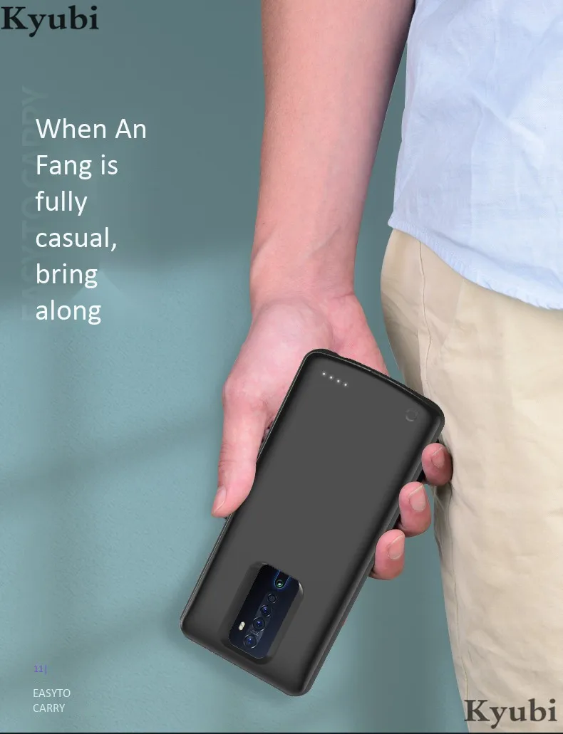 6500 мАч чехол для зарядки аккумулятора для OPPO Reno 2 Внешний портативный мягкий силиконовый чехол для зарядного устройства для OPPO Reno 2 роскошный 2 в 1