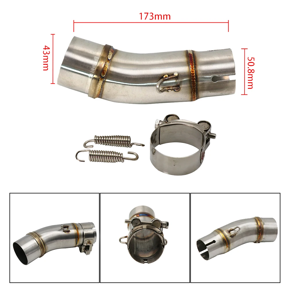 Глушитель выхлопной трубы SCL Racing 51 мм из нержавеющей стали для Kawasaki NINJA400/Z400 2017