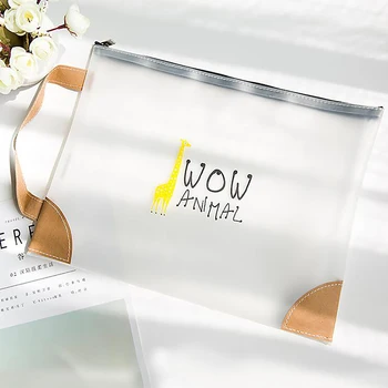 

Cartoon Clear Woman Cosmetic Bag Portable Transparent PVC Makeup Bag Travel Zipper Toiletry Wash Pouch Toothbrush Organizer Bag