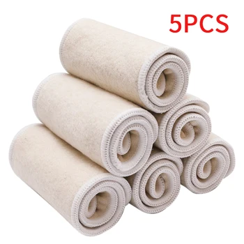 

5pcs/pack 4 Layers Newborn Nappy Liner Super Absorbent Portable Baby Diaper Insert Eco Friendly Changing Pad Pocket Cloth