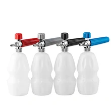 Регулируемая насадка под высоким давлением Автомойка бытовой пенополив банка 1/4 быстроразъемный PA чайник для очистки машины