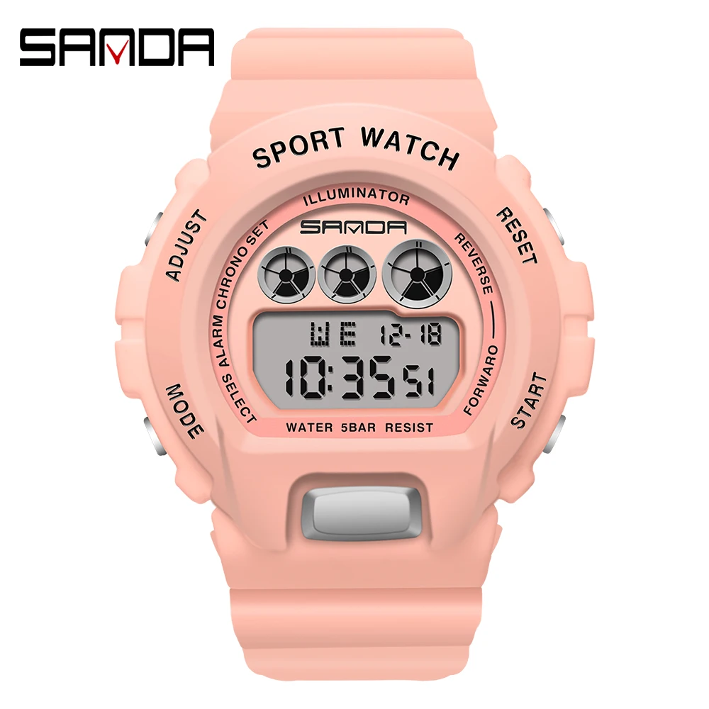 SANDA Fashion Sports Watch Men Women Professional Waterproof Military Watches Men's Retro Analog LED Digital clock 