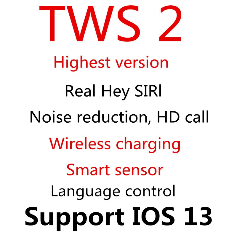 

TWS 2 AI Voice Control Smart Sensor Wireless charging Earbuds Bluetooth Earphone Headphone Wireless Headset Best version