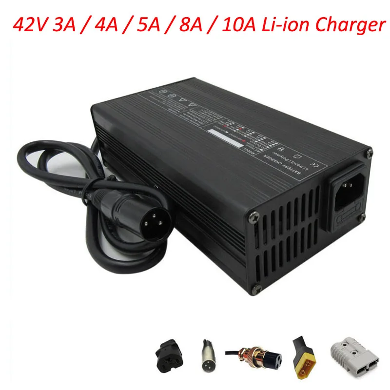 42V 3A 5A 8A 10A 13A li-ion Charger Input 110V 220V for 36 Volt 10S Lithium Ebike Bicycle Golf cart Forklift Battery Pack