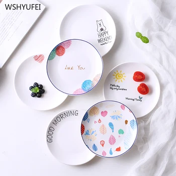 

Direct selling modern ceramics creative home kitchen breakfast fruit cake snacks snacks spit plate storage decorative plate