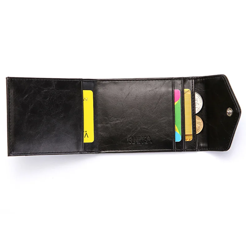 Модный RFID кошелек для женщин и мужчин, ультратонкий кожаный бумажник, тонкий кошелек, кошелек для монет, держатель для кредитных карт и карт, чехлы для карт