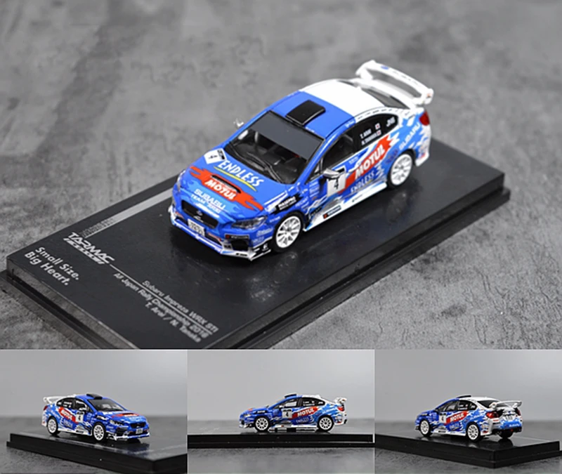 1: 64 масштабная модель автомобиля сплав литья под давлением синий Impreza WRX STI миниатюрная сцена Игрушка гоночный автомобиль Настольная коллекция подарок