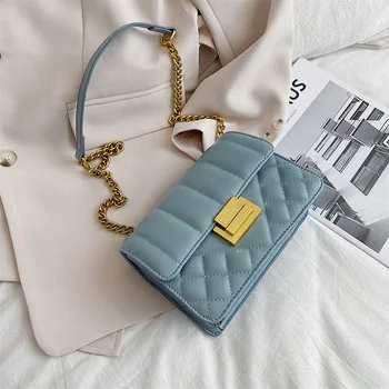 

Small Bag 2020 New Style Western Style Versatile Fashion Graceful Rhombus Chain Shoulder Spiraea Square Sling Bag Fashion