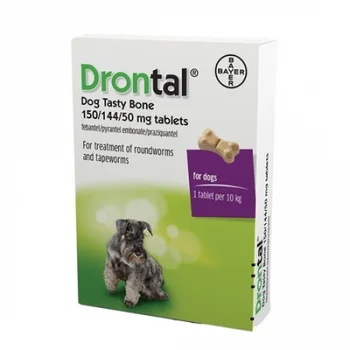 

Drontal Plus Tasty Flavour Bone Shaped Worming Tablet for Dogs Treatment Of Round and Tapeworms in Dogs and Puppies