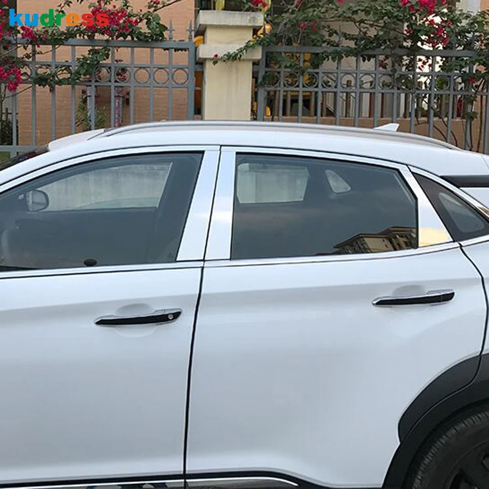 Для Hyundai Kona Энсино Кауаи внедорожник 2017 2018 2019 2020 Нержавеющая сталь Полный оконной