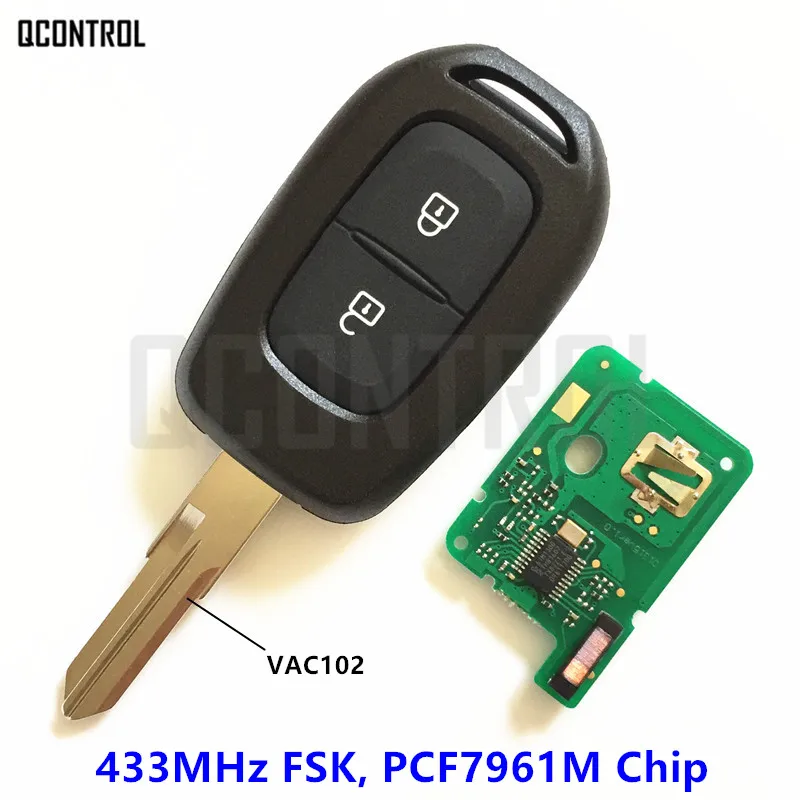 

QCONTROL 2 Buttons Remote Key 433mhz for Renault Sandero Dacia Logan Lodgy Dokker Duster