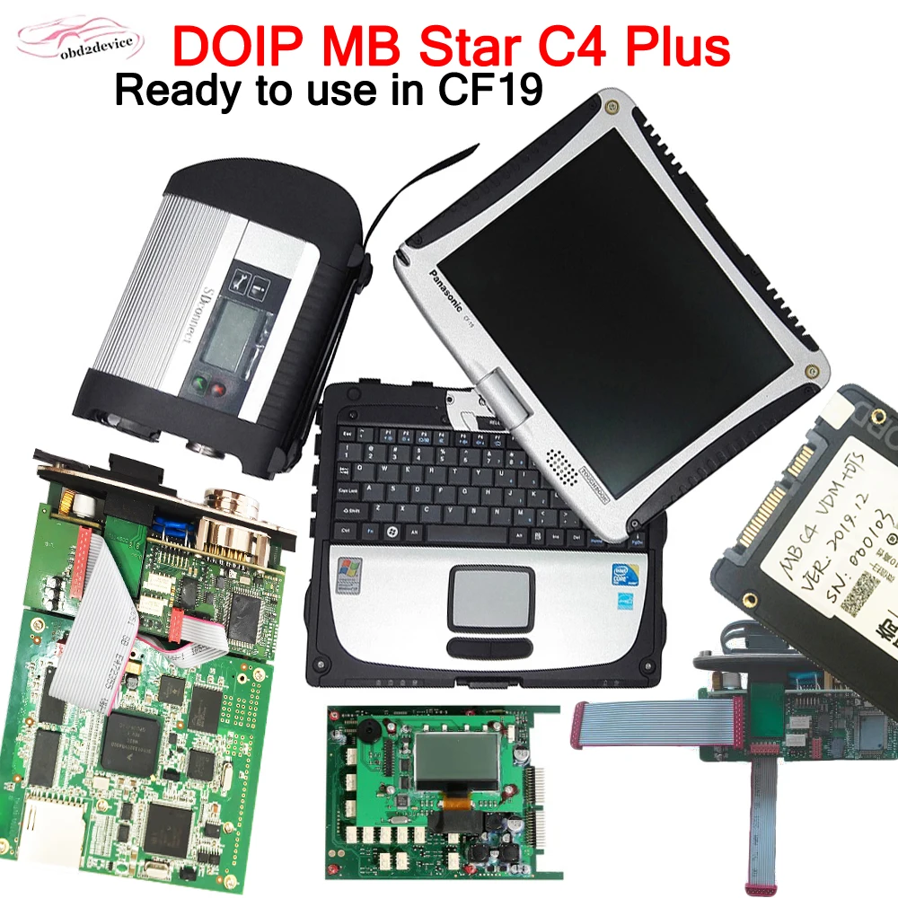 DOIP MB SD C4 PLUS для старых/новых автомобилей V12. HDD/SSD полное Программное обеспечение установка в CF19 ноутбук DAS DTS Vediamo MB DOIP C4 plus