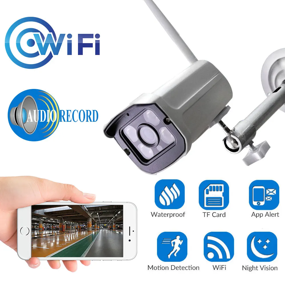 2.0MP 1080P 720P HD Wifi IP камера наружная Всепогодная инфракрасная ночного видения