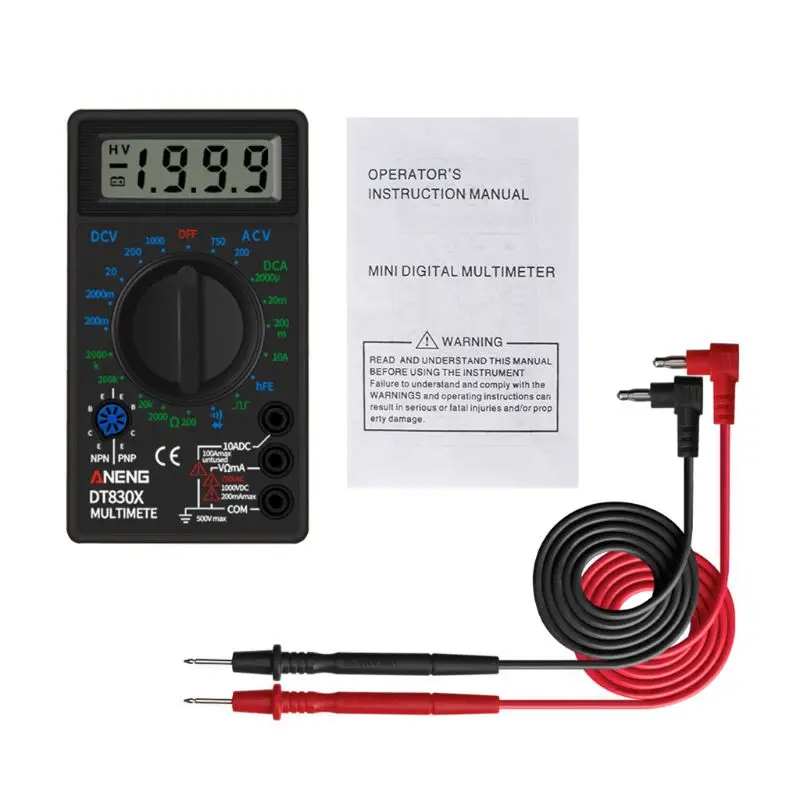 

Digital Multimeter Voltmeter Ammeter Ohmmeter DC10V~1000V AC 750V Current Tester