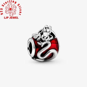 

2020 Spring New 925 Sterling Silver Beads Mulan Mushu Charms fit Original Pandora Bracelets Women DIY Jewelry