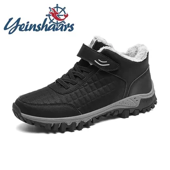 

Men Winter Shoes Warm Winter Shoes Casual Natural Leather Men With Fur Warm Snow Boots Outdoor Shoes Comfy Sneakers Boots Men